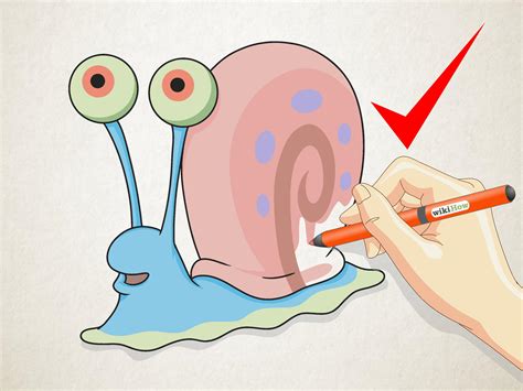 How to Draw Gary the Snail from SpongeBob SquarePants: 6 Steps .